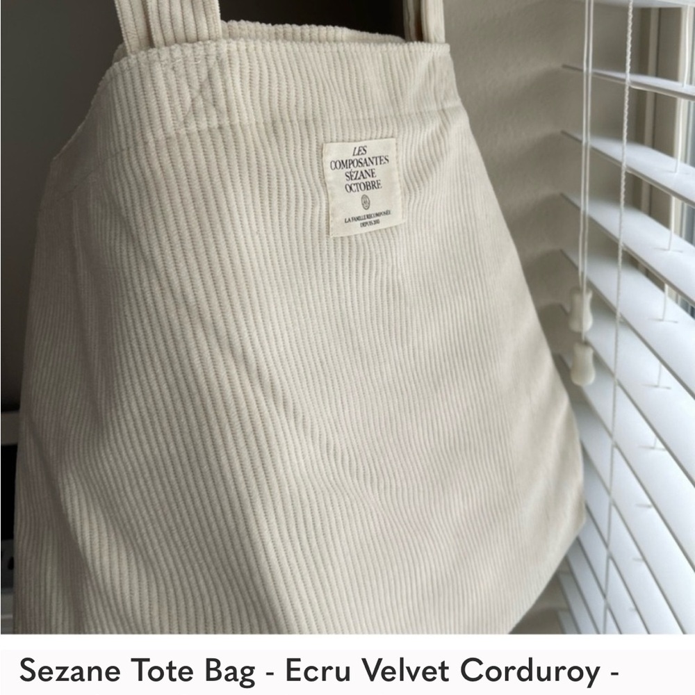 Sézane corduroy reusable tote bag NWOT